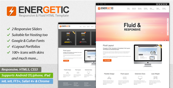Energetic - Responsive HTML5 Template 
