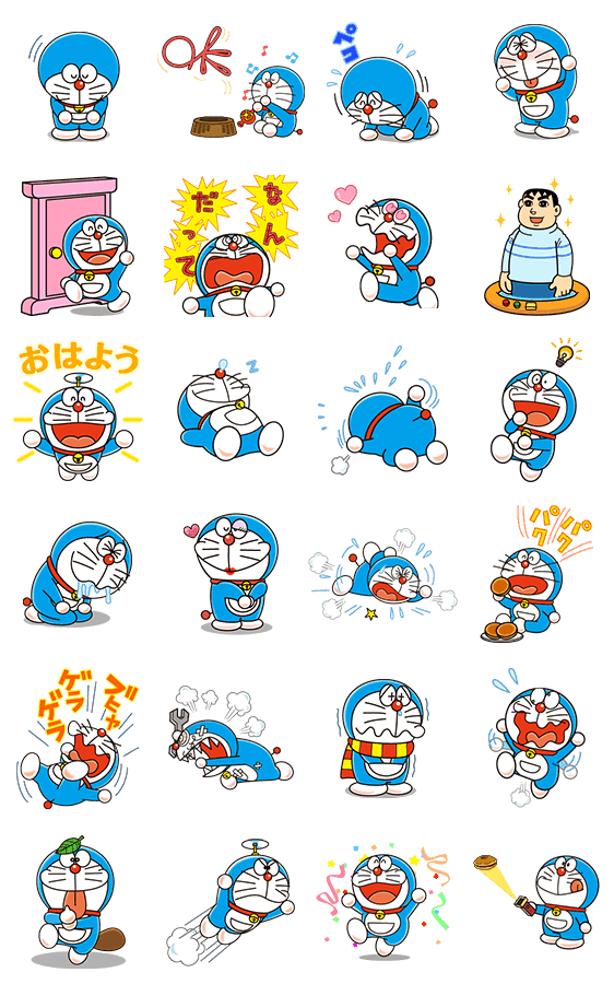 ドラえもん 動くスタンプ Line公式スタンプ Lineで使えるスタンプを紹介 スタンプひろば