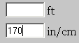 convert foot, inch to centimeters; centimeters to foot, inch