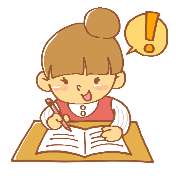 問題がわかった女の子のイラスト かわいいフリー素材が無料のイラストレイン