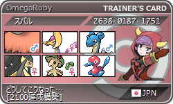 Rabbit Houseの活動日誌 ポケモンoras ご注文はメガバクーダですか 2100達成構築
