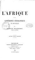 L Afrique et la Conférence géographique de Bruxelles, par Émile Banning,...