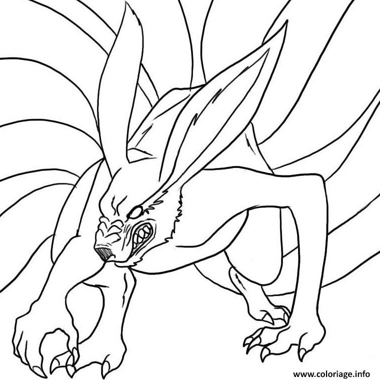 dessin  de kyubi  Les dessins  et coloriage  dessin  de kyubi  Les dessins  et coloriage