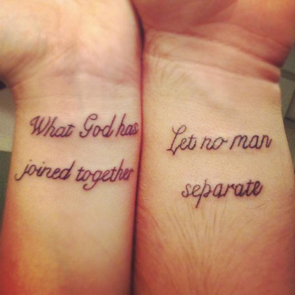 70+ Lovely Matching Tattoos | Art and Design