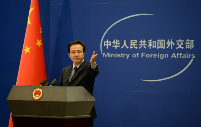 'HYPE.' Chinese Foreign Ministry spokesman Hong Lei scoffs at Manila's moves on the eve of the filing of its pleading against China. File photo by AFP