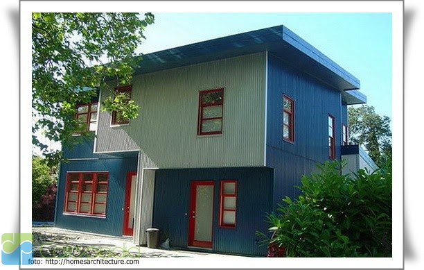 Contoh Cat Rumah Minimalis  Warna Biru
