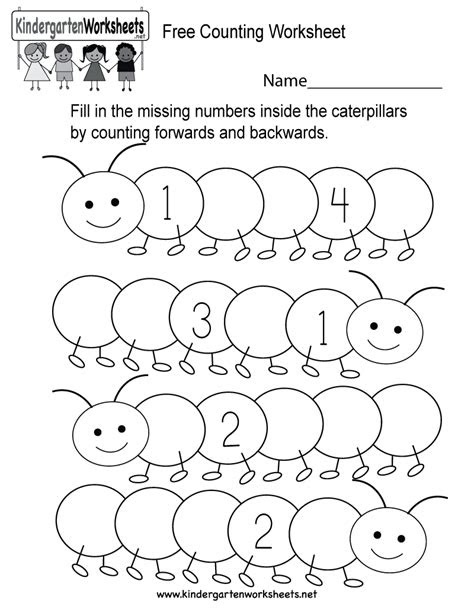 It's also a great way for parents to get in extra practice with their children over the summer, or when they're strugglin. free counting worksheet free kindergarten math worksheet for kids