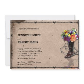 Country Western Barbed Wire Invitation