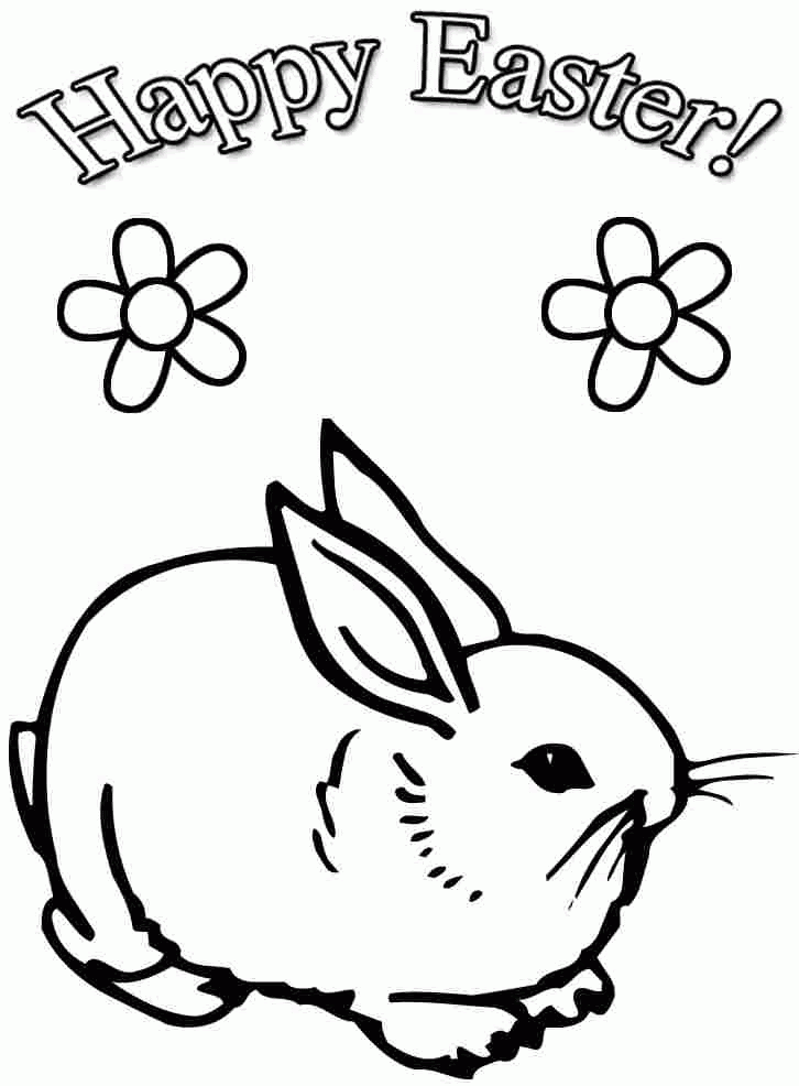 Easter Bunny Coloring Pages Free For Girls & Boys 16759 ...