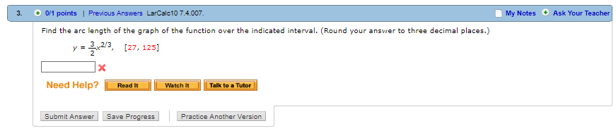 Solved Find The Arc Length Of The Graph Of The Function Over Chegg Com
