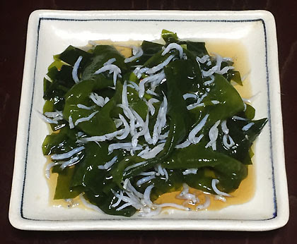 若布とシラスの甘酢和え 釣りバカ男の手料理