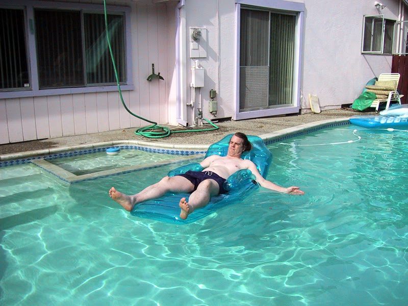 Spawning Pool Jacuzzi. Keith chillin' in the pool