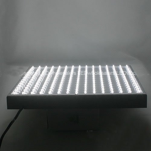 LEDwholesalers 2501WH White 225 LED 13.8 Watt Square Grow Light Panel 110 Volt