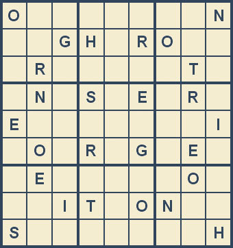 Mystery Godoku Puzzle for June 09, 2008