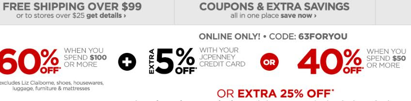 $40 Off JCPenney Free Shipping Code $10 Printable November 2019 - Promo ...