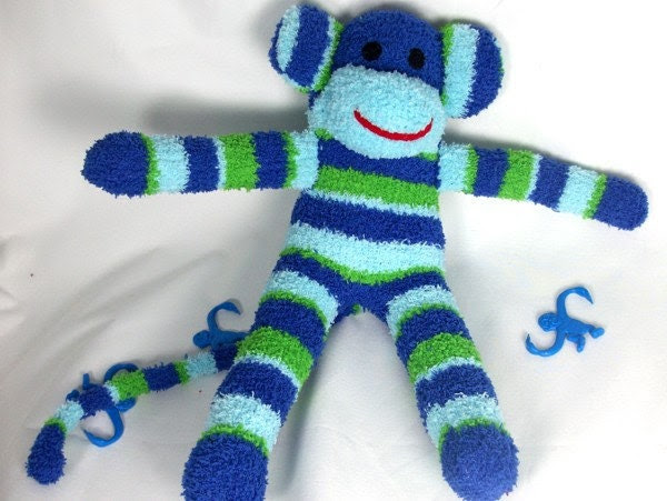 Stuffed animal sock monkey  ready to ship