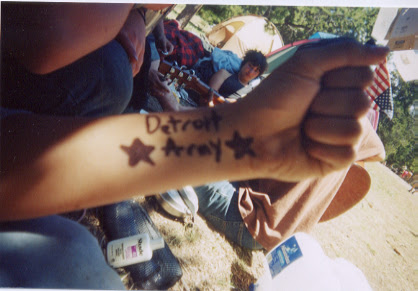 I talked up Detroit a lot, so we started the Detroit Army, tattooed our arms