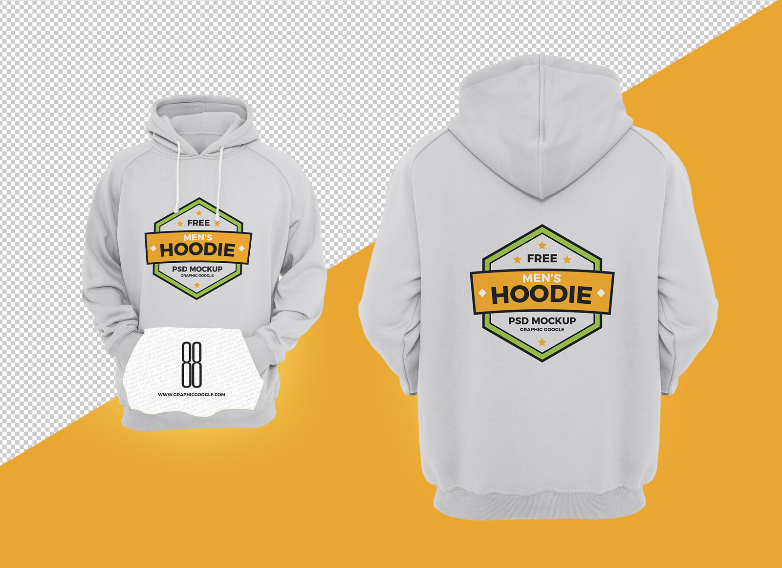 Download Free Men's Hoodie T-shirt Mockup PSD File - Good Mockups