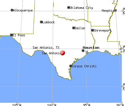San Antonio Texas On The Map