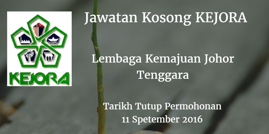 Jawatan Kosong KEJORA 11 September 2016