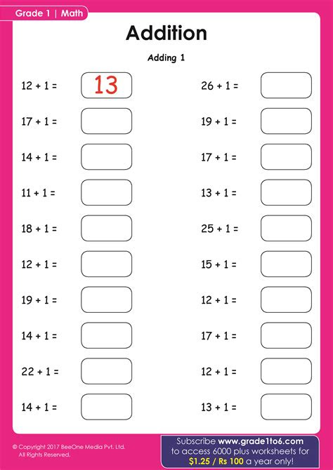  class 1 math worksheet ncert grade1to6com