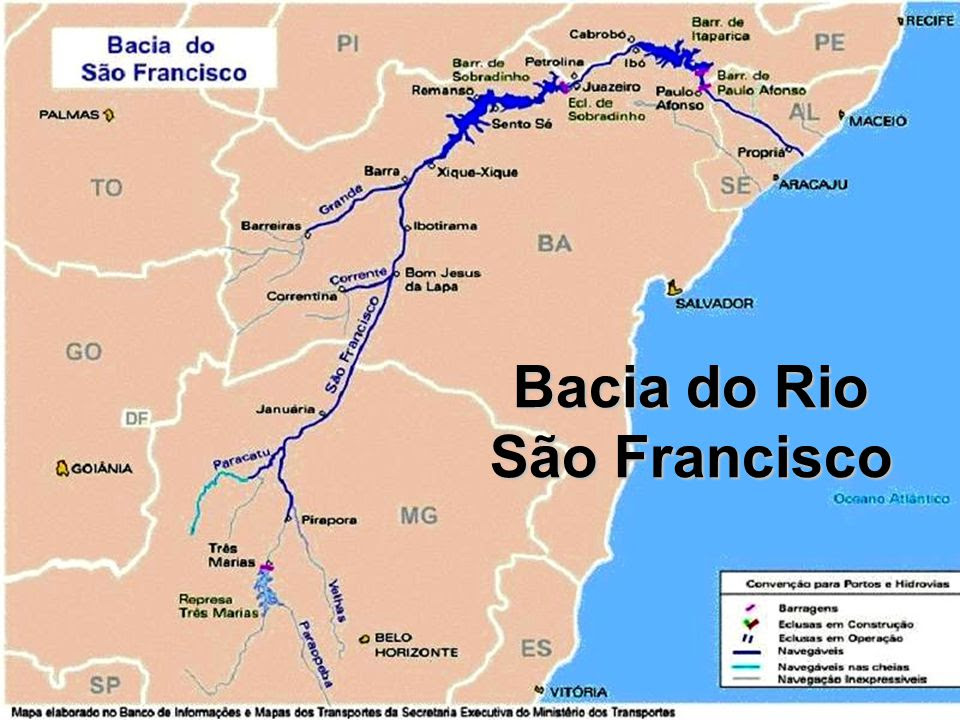 Resultado de imagem para bacia do são francisco