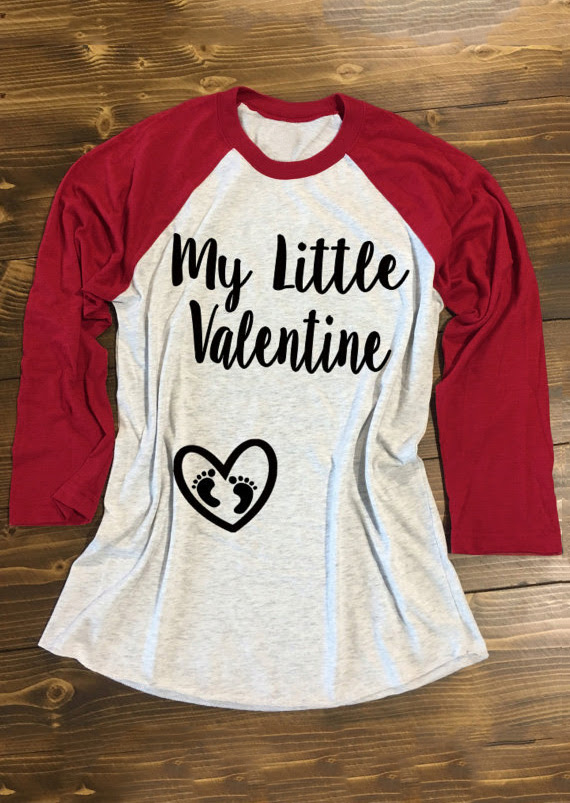 My Little Valentine & Heart Design Baseball T-Shirt ...