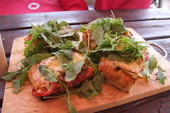 Vegetarian Ciabatta pizza