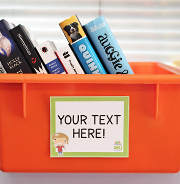 FREE Book Bin Labels - AKJ Education