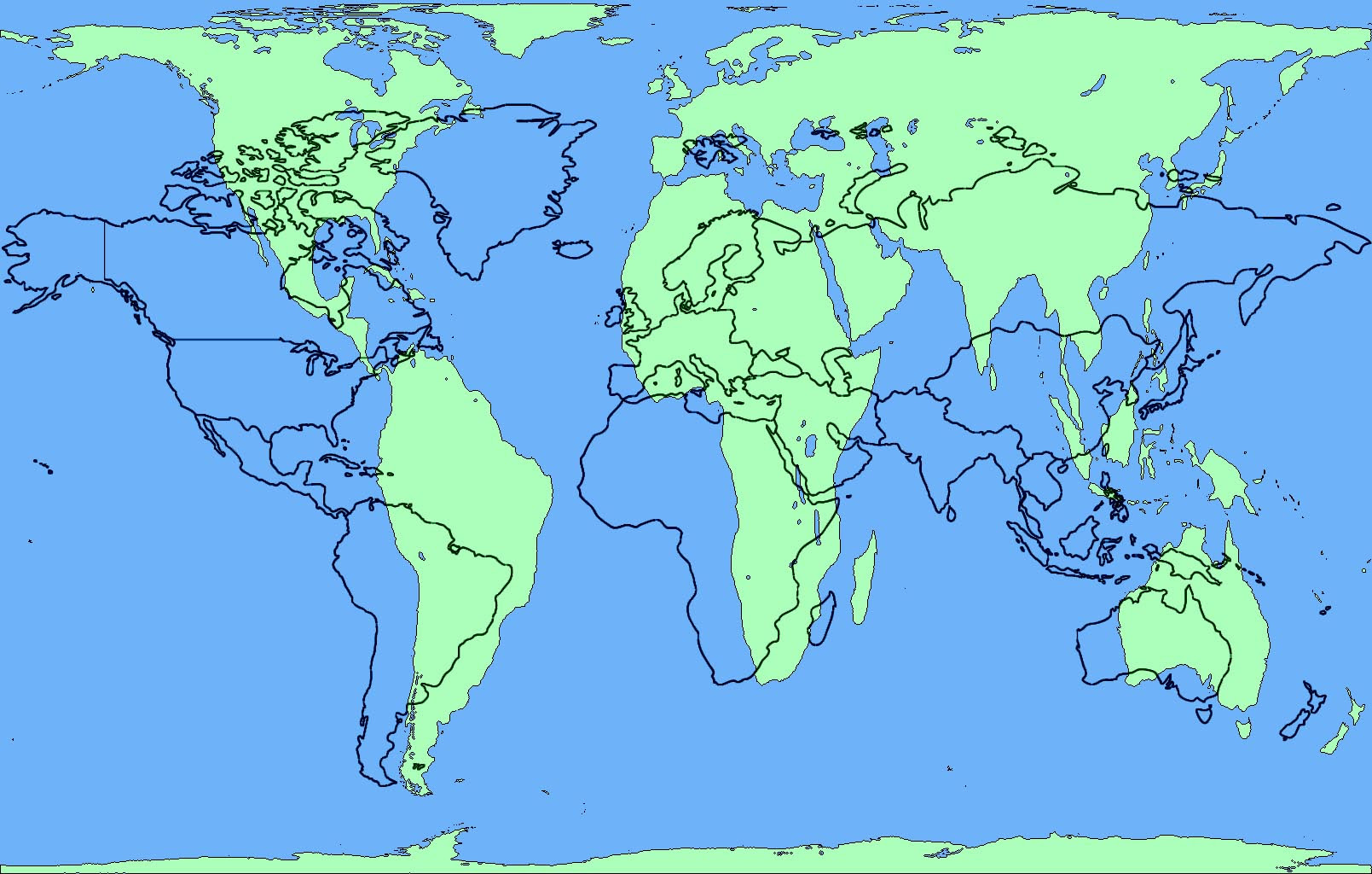 Mercator map real size