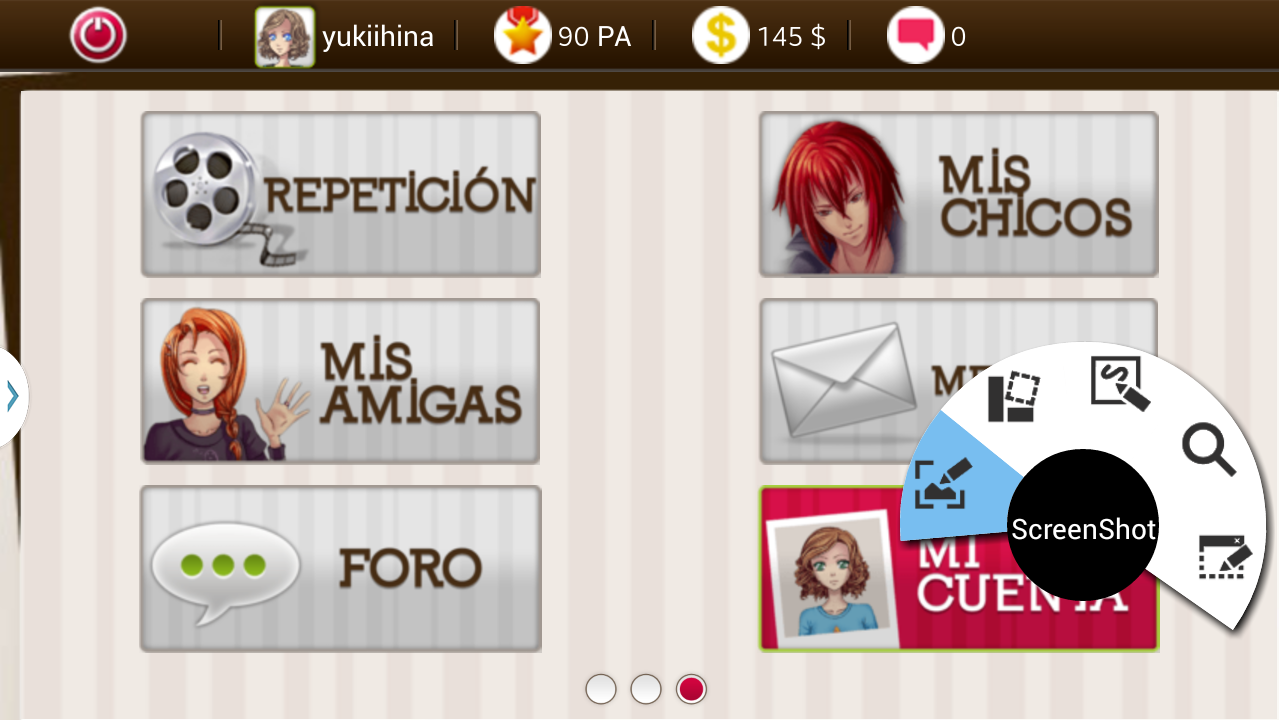 corazón de melón en android menu