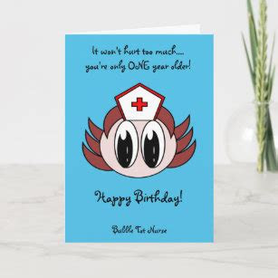  birthday card for a nurse card design template