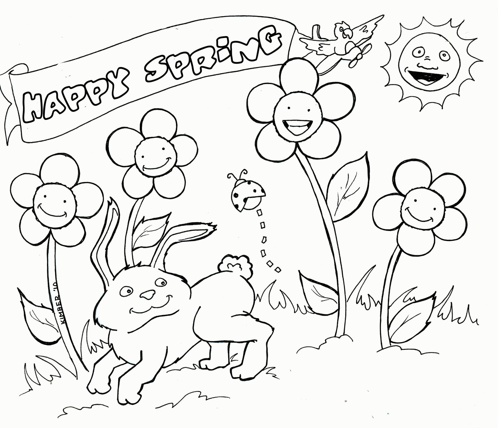Free Printable Spring Coloring Pages Kindergarten, Download Free