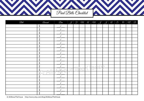  free printable monthly bill tracker template calendar design