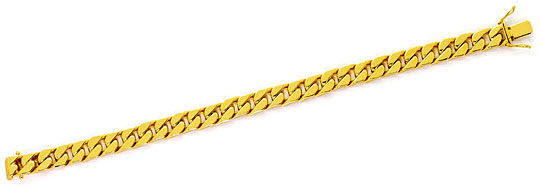 Foto 1, FLACHPANZERARMBAND KASTENVERSCHLUSS MASSIV GELBGOLD 14K, K2528