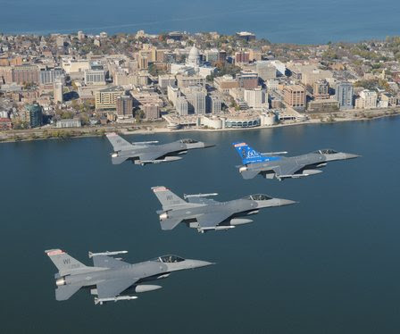f 16 jet fighters. ANG F-16 jet fighters in