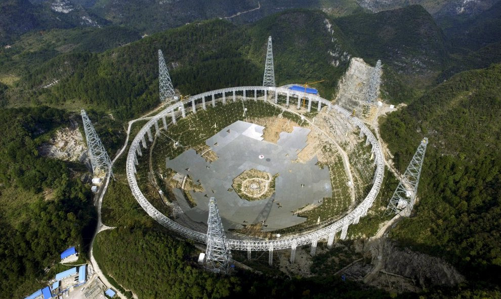 Construcción del telescopio más grande del mundo, China. REUTERS/Stringer