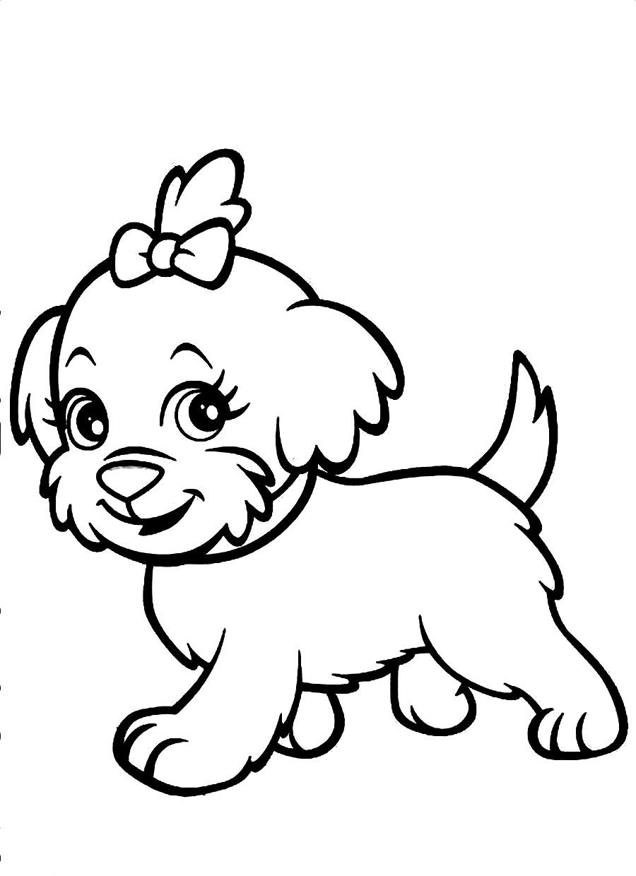 Download Cute dog coloring pages to download and print for free