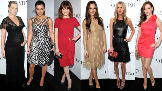Molly Sims, Kim Kardashian, Ellie Kemper, Minka Kelly, Nicky Hilton, Rose McGowan