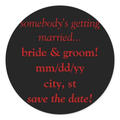save the date calendar stickers (wedding)