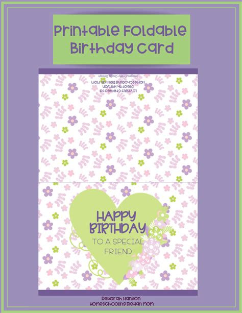  printable birthday card girlfriend homeschooling dietitian mom