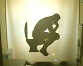 The Thinker SHOWER CURTAIN Rodin Auguste Le Penseur Paris France Toilet Humor Funny