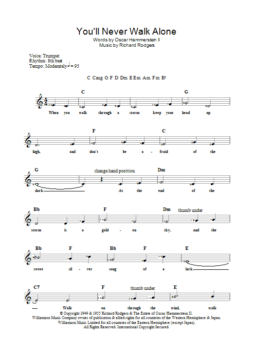 Print And Download You Ll Never Walk Alone Sheet Music Sheet Music Download Print You Ll Never Walk Alone