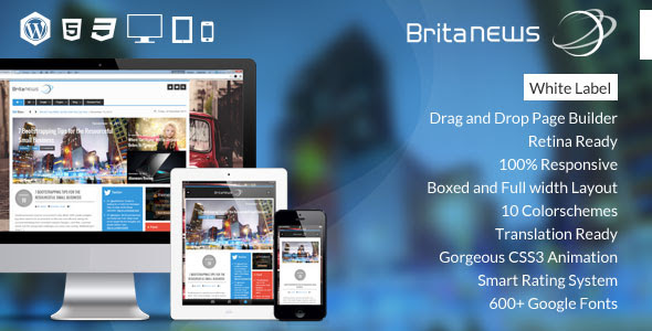 BritaNews - Themeforest Gorgeous Animated News/Magazine Theme
