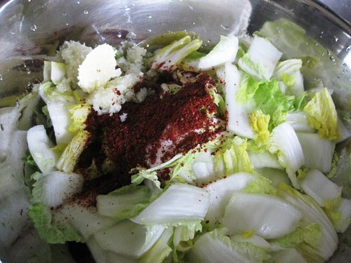 Adding the garlic and onion mixture