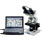 OMAX 40X-2000X Digital Lab LED Binocular Compound Microscope with Double Layer Mechanical Stage and USB Digital Camera