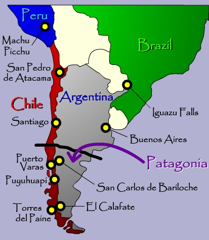 Patagonia South America Map