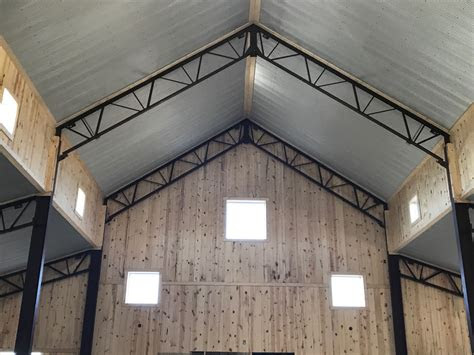 galvanized steel ceiling   exposed beams