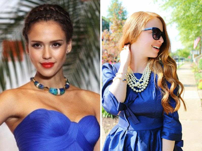 makeup for royal blue dress