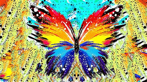 These acrylic painting ideas can help you get inspired and get started. abstract, Paint Splatter, Butterfly Wallpapers HD